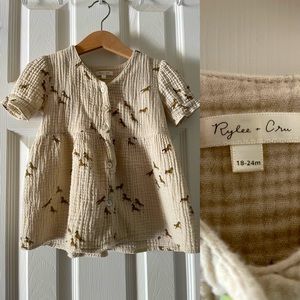 Rylee + Cru Cream Dress w Horses